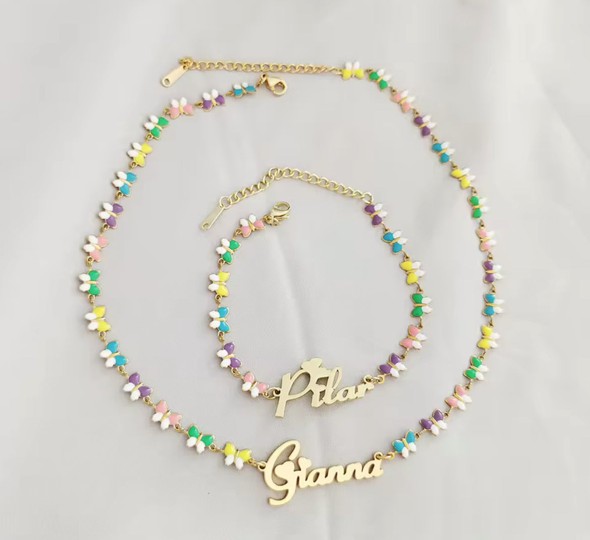 "Froot Loops" Bracelet + Necklace Set