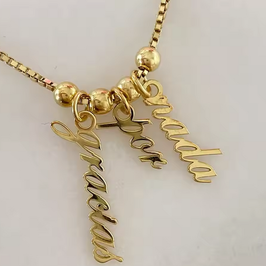 "Hot-Fudge Sundae" Vertical Name Necklace