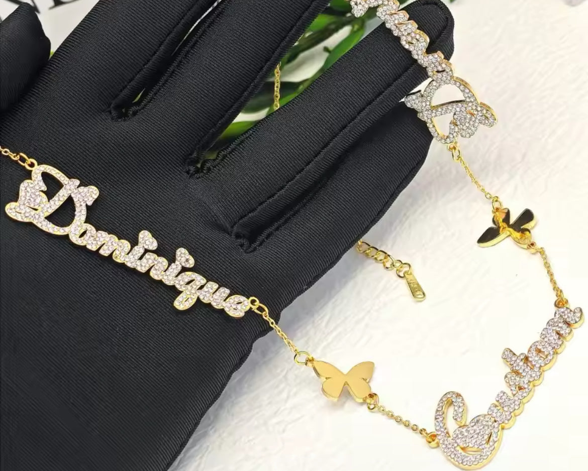Butterfly Bliss Custom Name Necklace