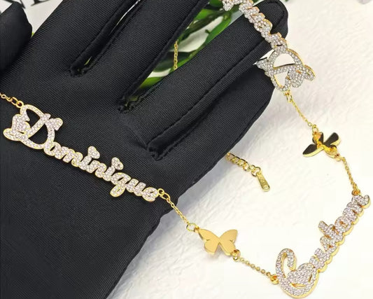 Butterfly Bliss Custom Name Necklace