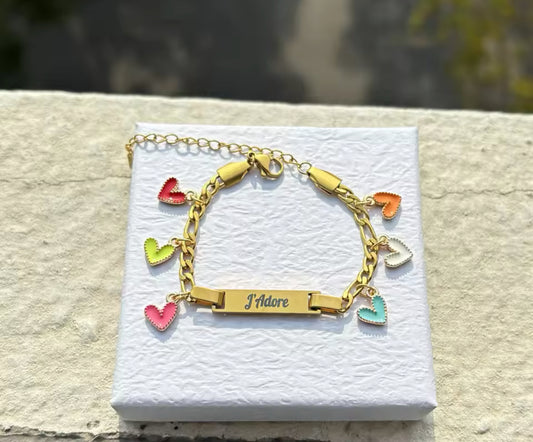 Rainbow Heart Candy Bracelet