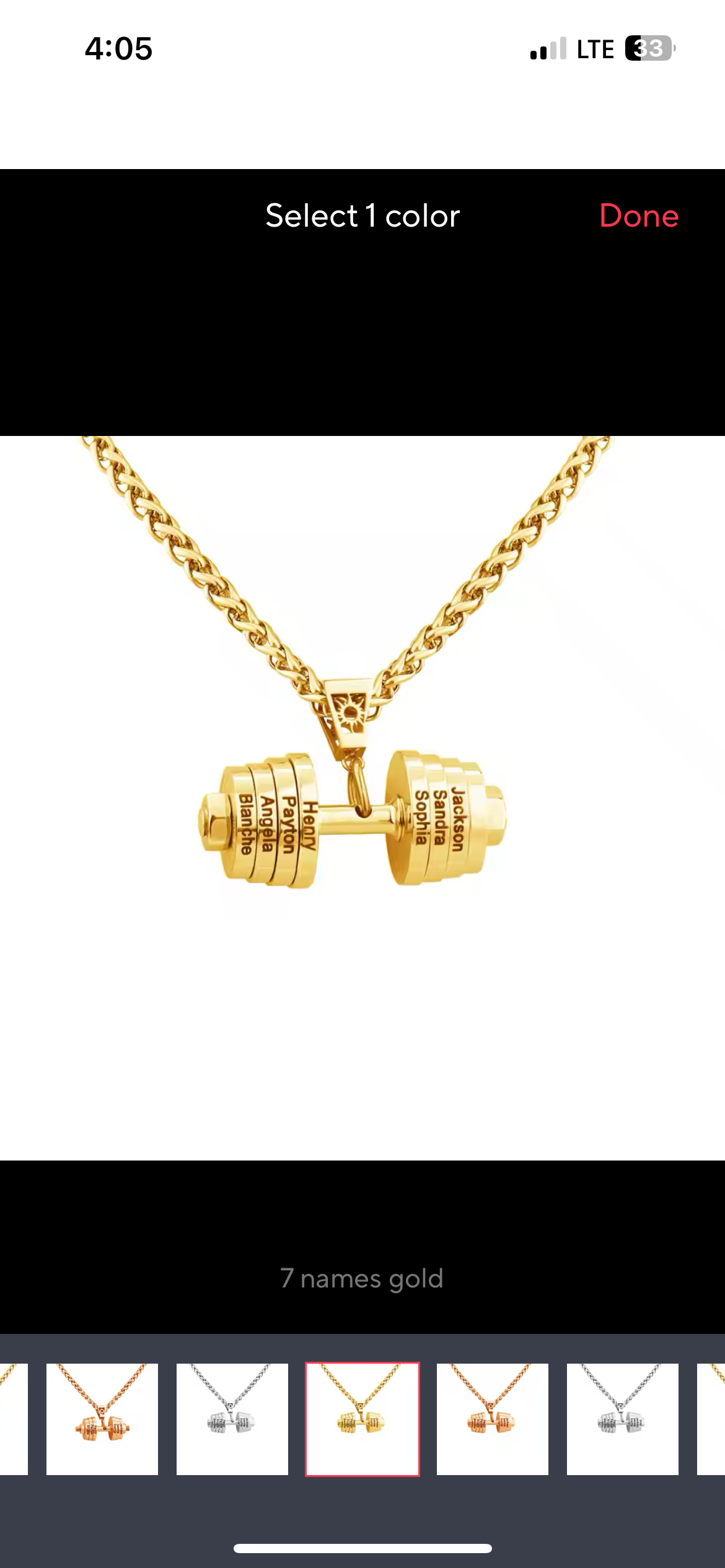 Dumbbell Delight Necklace